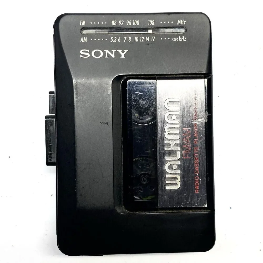 Sony Walkman WM-F2015 FM/AM Cassette Player New Drive Belts Working Condition